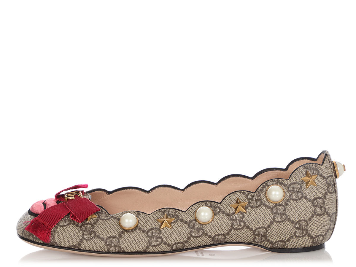 gucci pearl flats