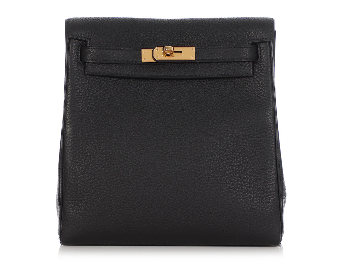 Hermès Black Clémence Kelly Ado Backpack 22