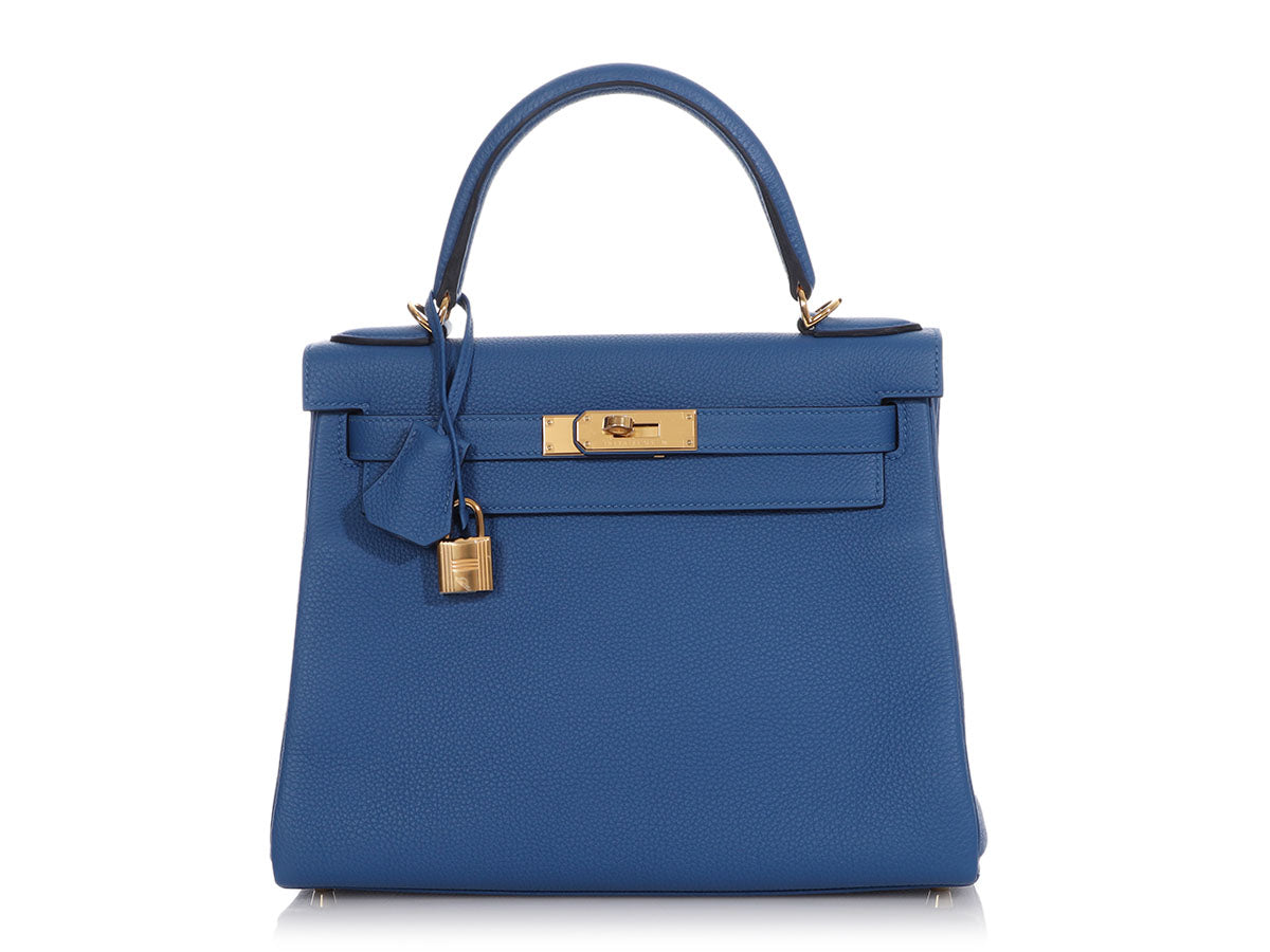 Hermès Bleu France Togo Kelly 28