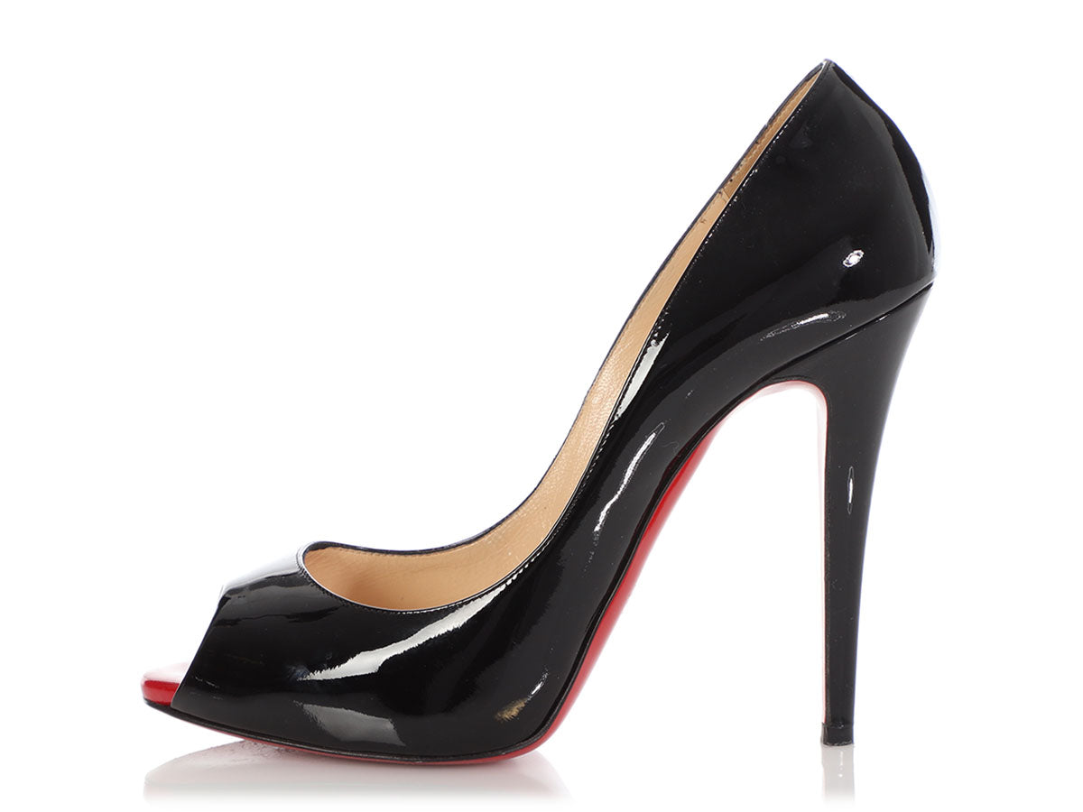 black open toe louboutins