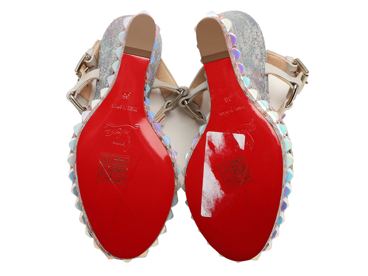 Christian Louboutin Glitter Cataclou Solaria 140 Wedges