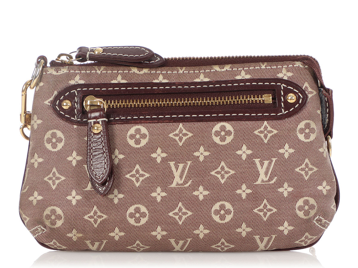 LOUIS VUITTON Monogram Mini Lin Mini Accessory Pouch Ebene M95668 LV Auth  tp236 Damier ebene ref.532066 - Joli Closet