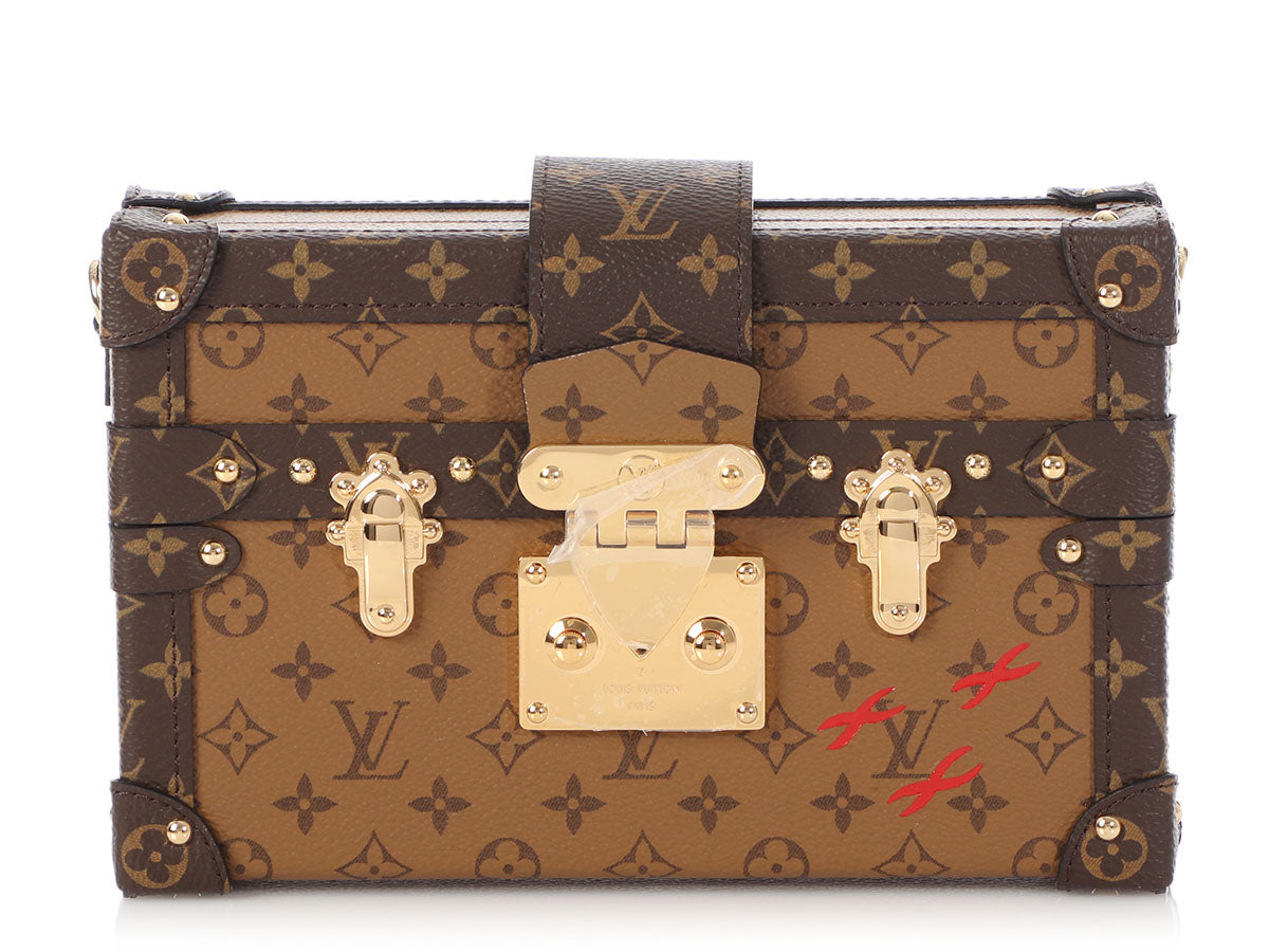 Louis Vuitton Reverse Monogram Petite Malle Trunk Clutch