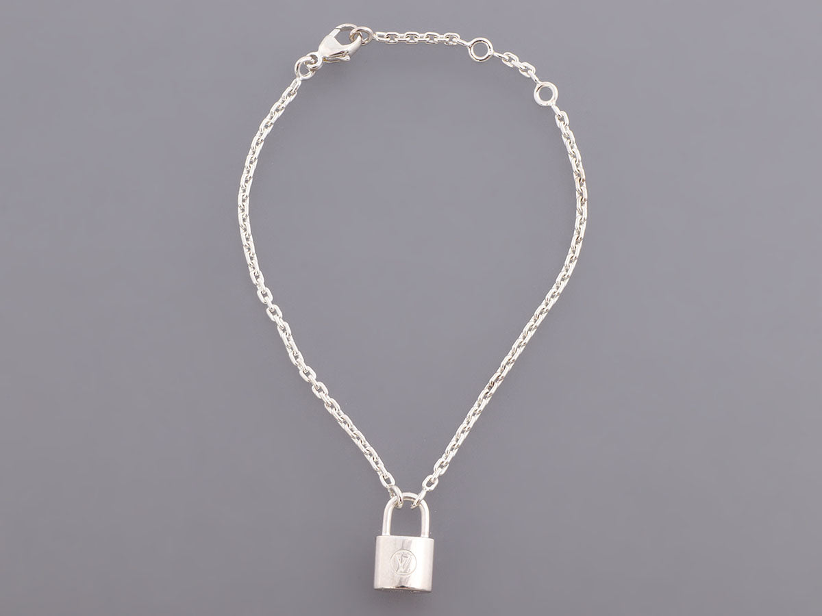 Louis Vuitton Sterling Silver LV for UNICEF Lockit Charm Bracelet