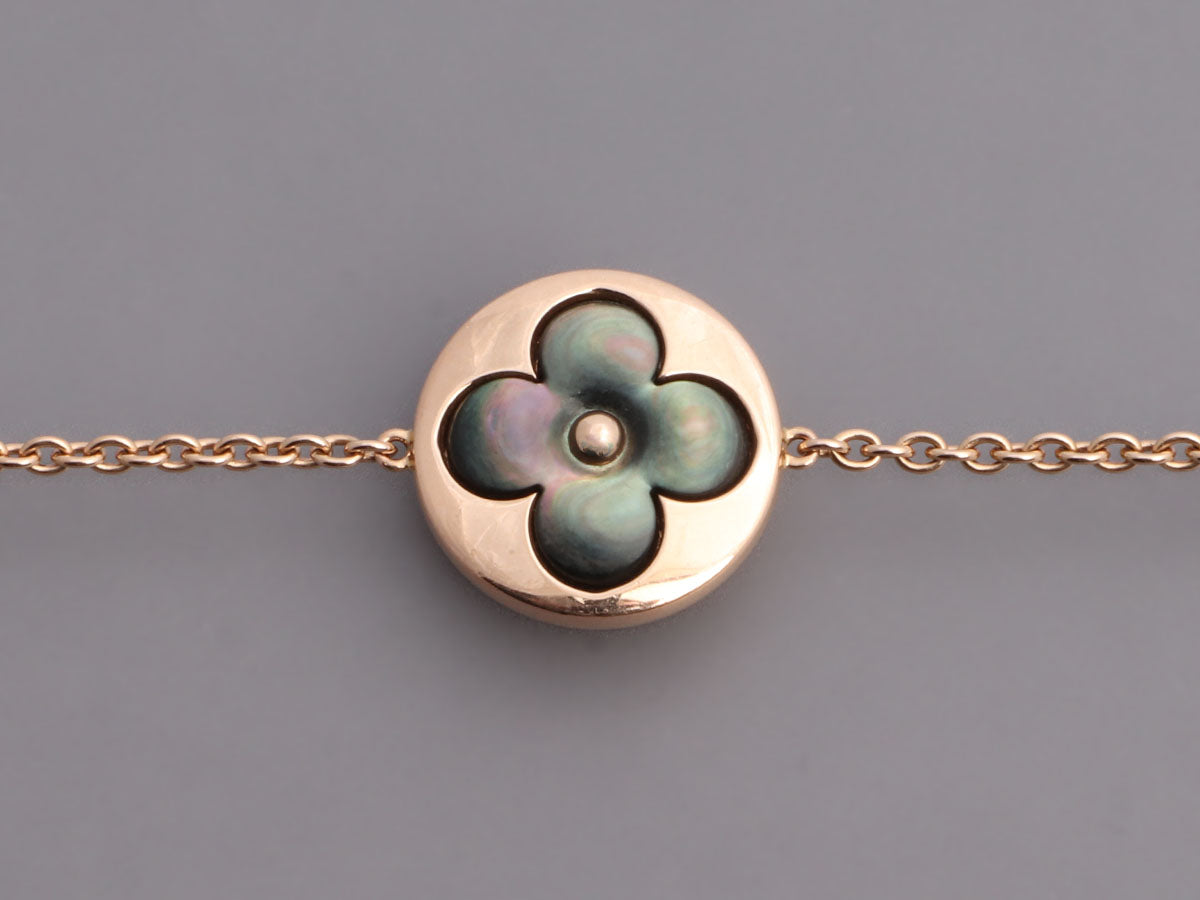 Louis Vuitton Blossom Malachite Diamond 18k Rose Gold Floral Motif Long  Necklace For Sale at 1stDibs