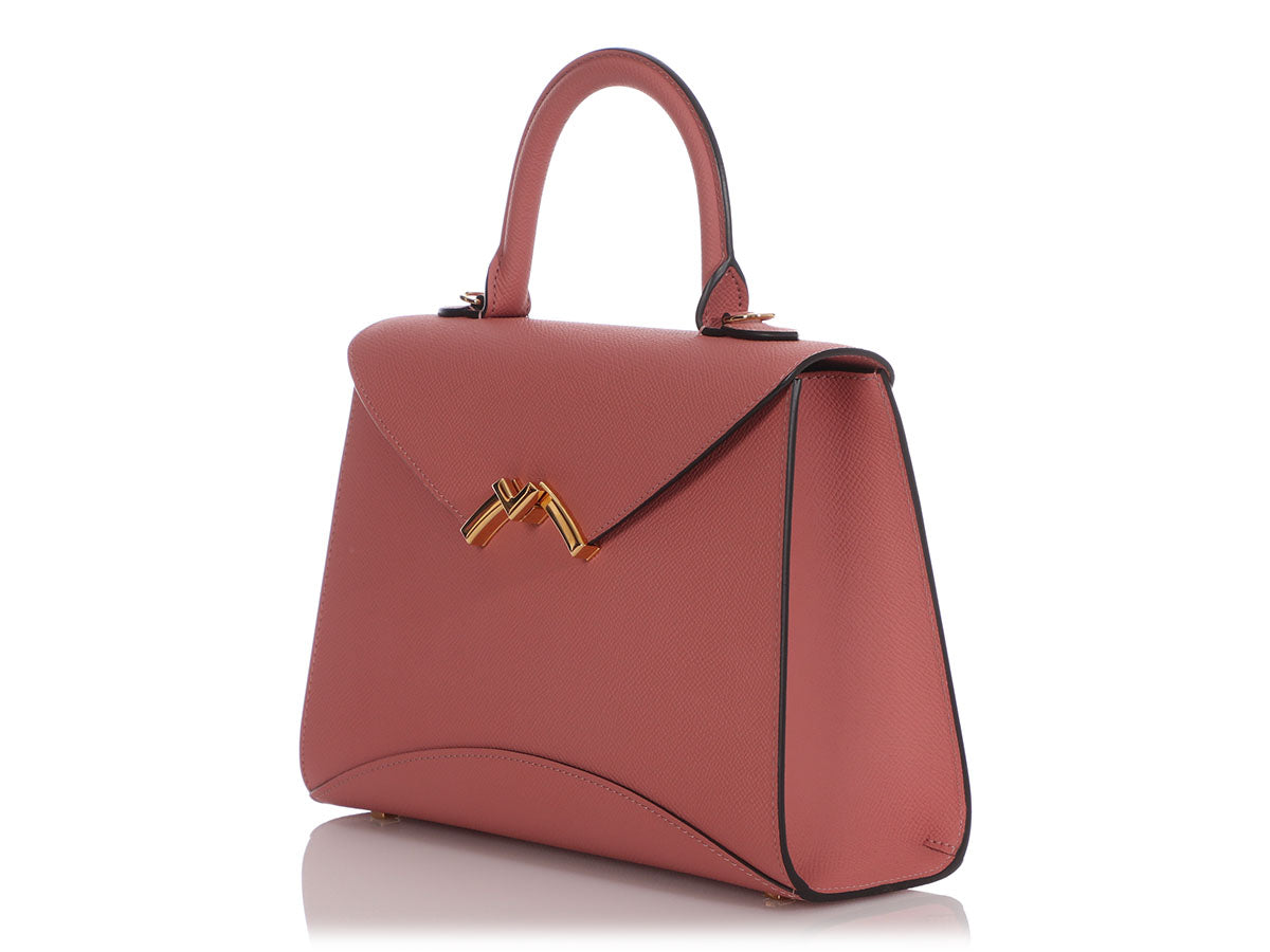 Moynat Wood Rose Carat Calf Leather Gabrielle PM Gold Hardware Available  For Immediate Sale At Sotheby's