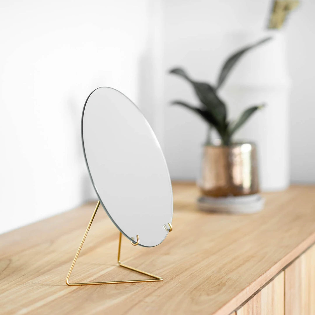 Simple Frameless Tabletop Mirror