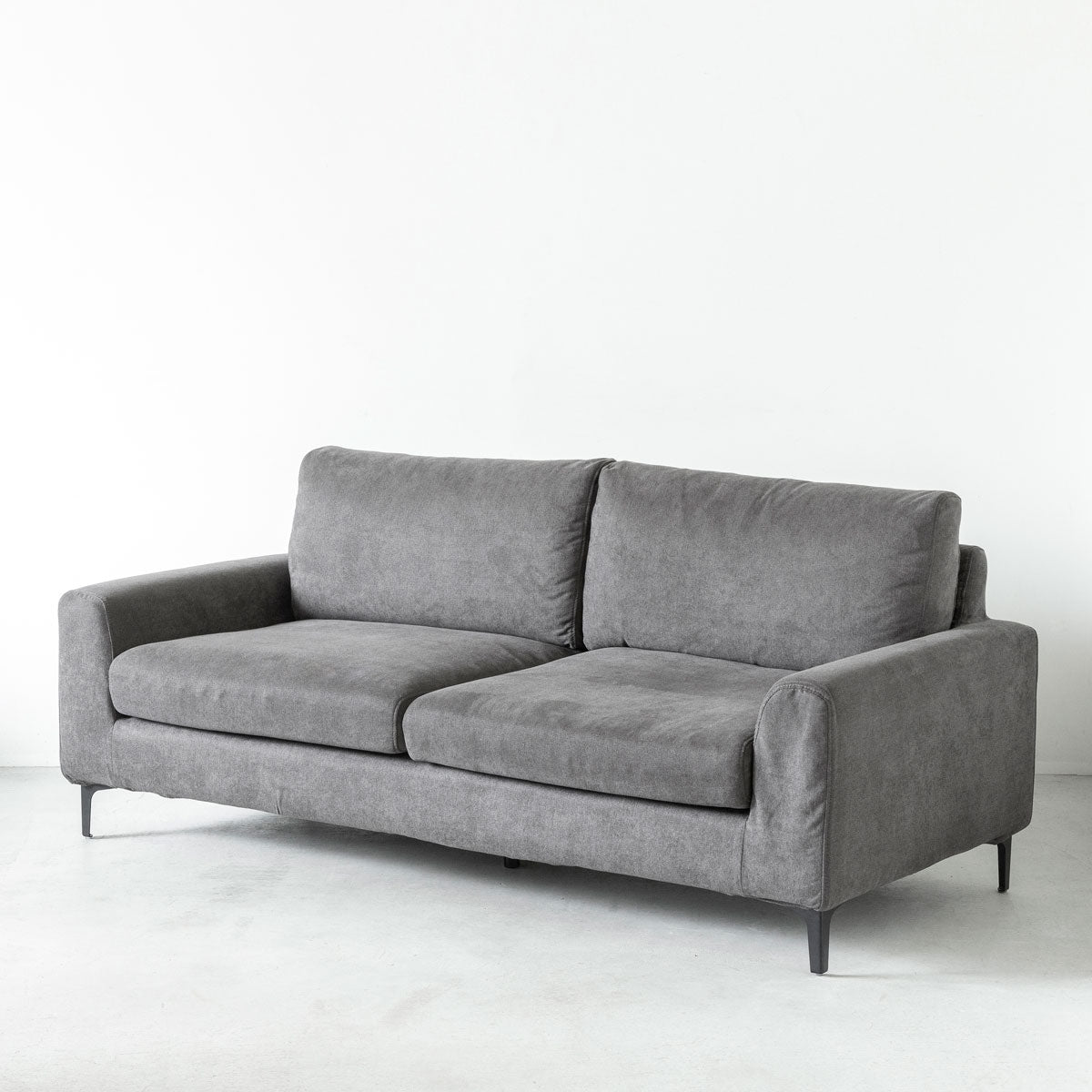 Stylish - Modern　Fabric Sofa 2 seater　Charcoal gray