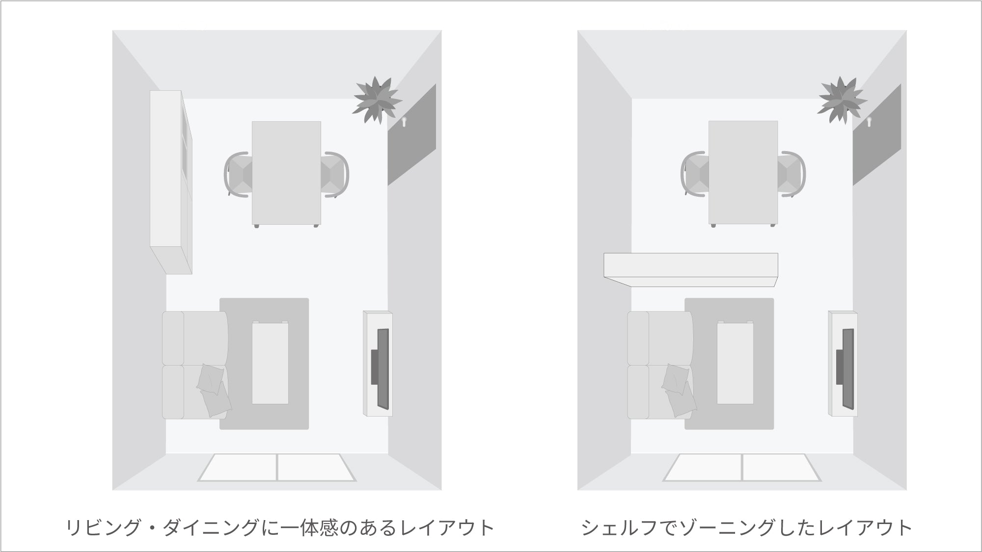 部屋のイラスト2俯瞰図