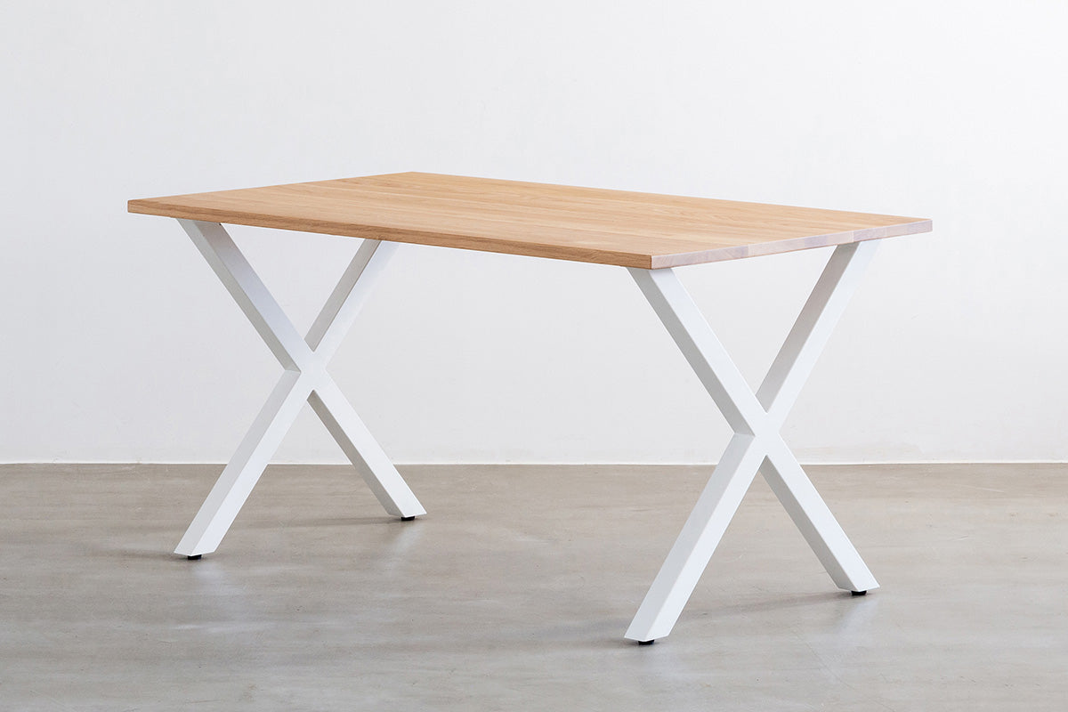 THE TABLE / オーク × White Steel Xline Leg