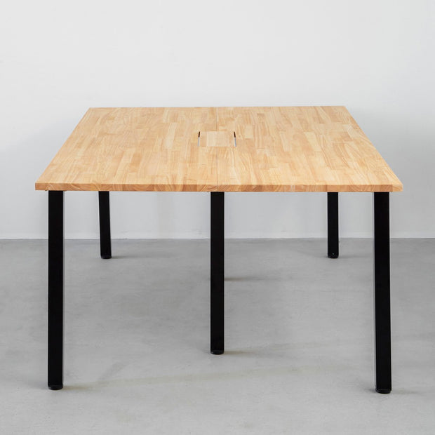 かなでもの テーブル(天板ラバーウッド×Black steel) 【SALE／60%OFF