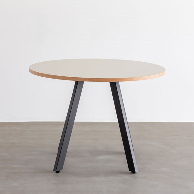 THE CAFE TABLE / リノリウム Black Steel 4pin × ラウンド φ60 - 100