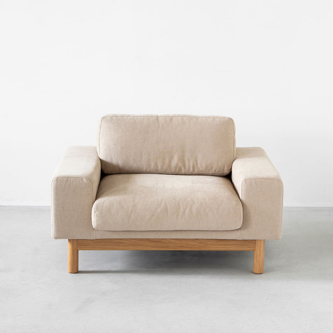 Natural - Modern　ファブリック ソファ　1 seater　ベージュ