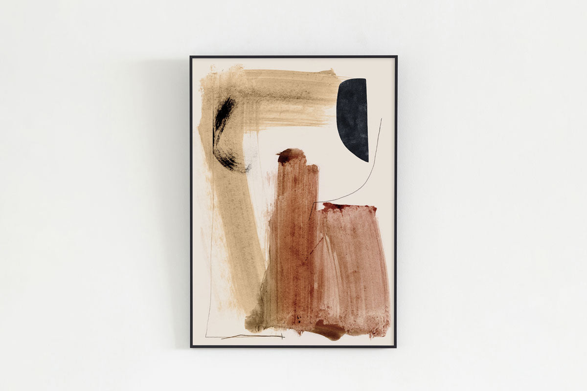 ALUMI　Art Frame　暮らしにアートを　Brown ＋ Black　Brush Stroke