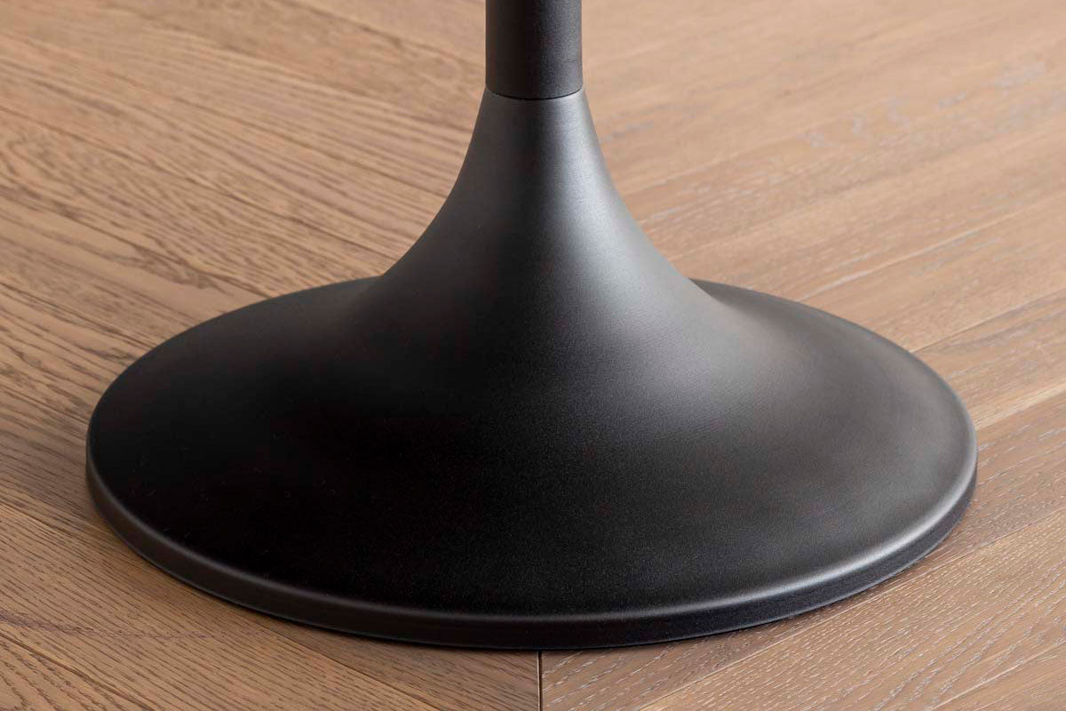 ブラックオークの天板とベースの曲線が美しいシンプルなコーヒーテーブル（ベース部分）