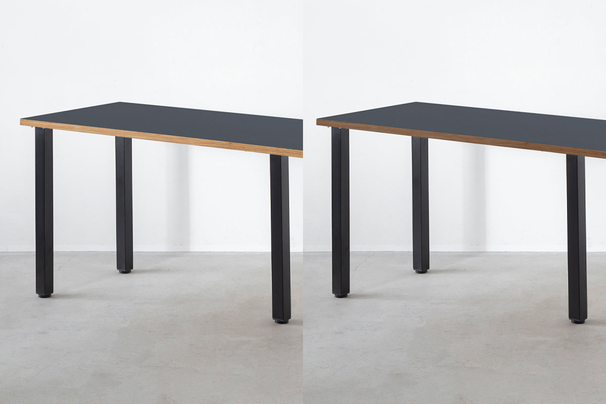 THE TABLE / リノリウム ブルー系 × Black Steel × W181 - 300cm D40