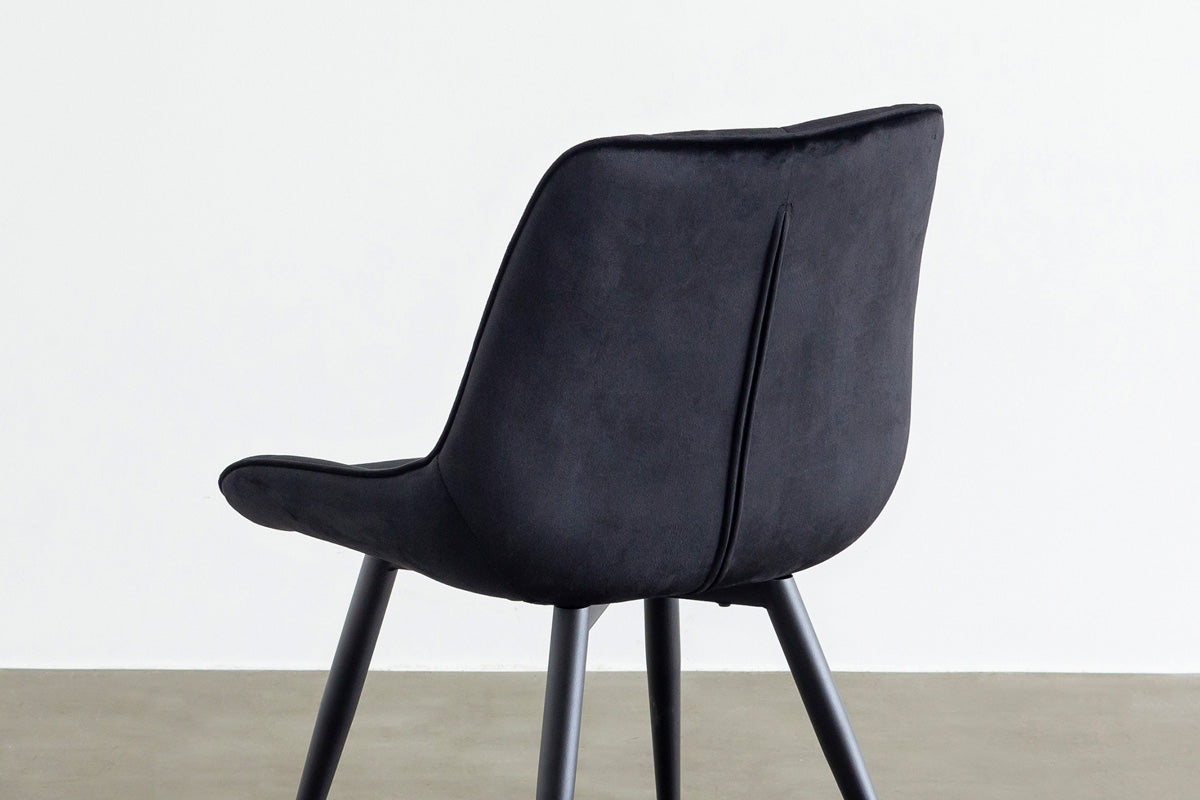 Elegant Velvet Box Stitch Chair – KANADEMONO