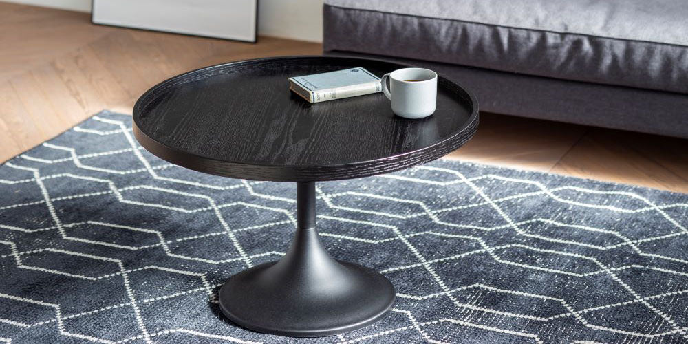 Round Modern Metal Side Table - L – KANADEMONO