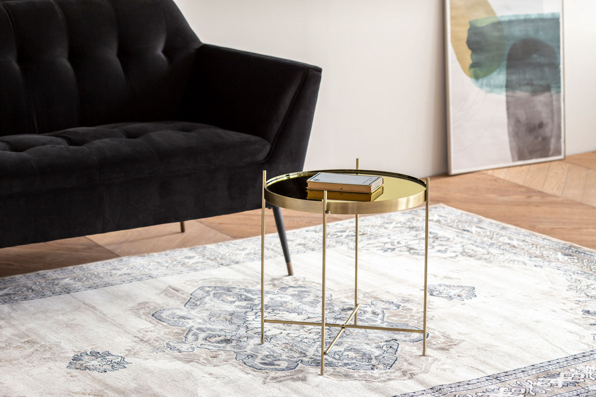 Round Modern Metal Side Table M – KANADEMONO