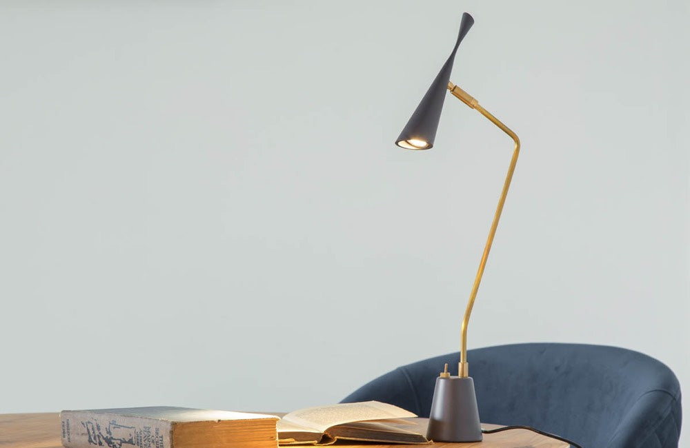 Gray × Gold Smart Desk Lamp – KANADEMONO