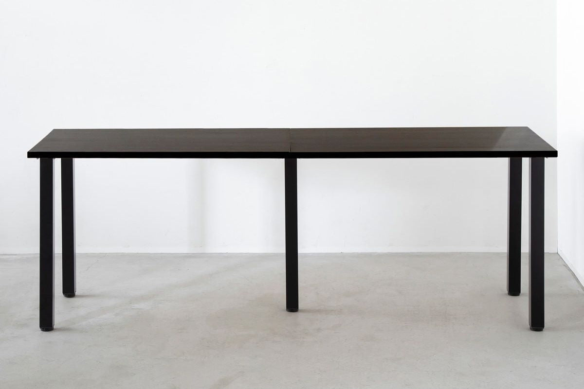 THE TABLE / ラバーウッド ブラックブラウン × Black Steel × W181 
