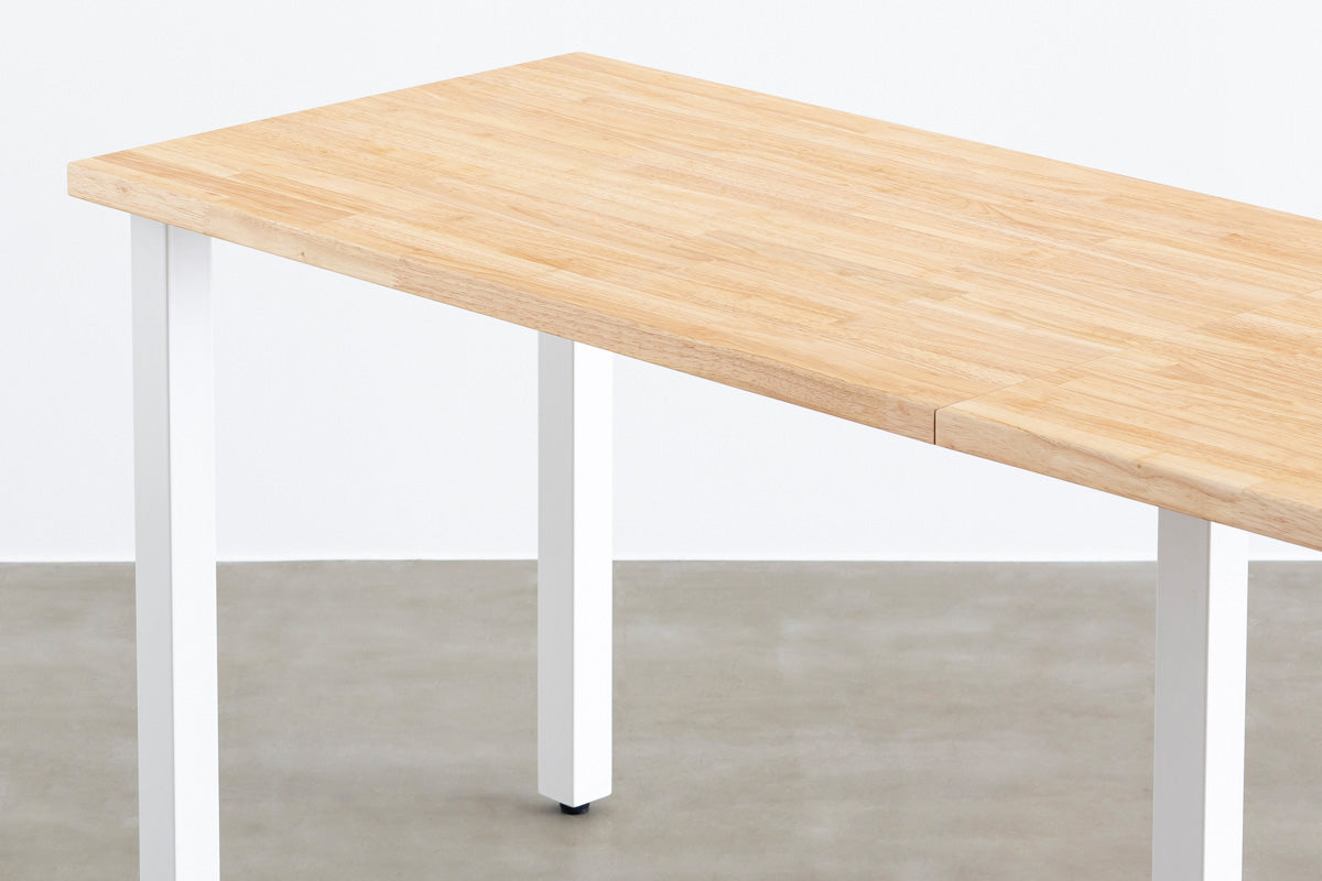 THE TABLE / ラバーウッド ナチュラル × White Steel × W181 - 300cm 