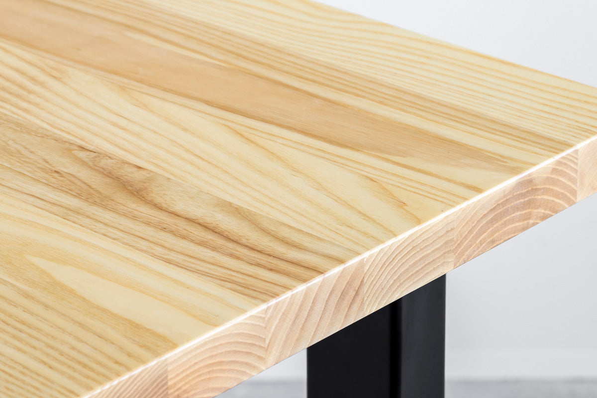 ホワイトアッシュ無垢材 サイドテーブル ハンドメイド - テーブル