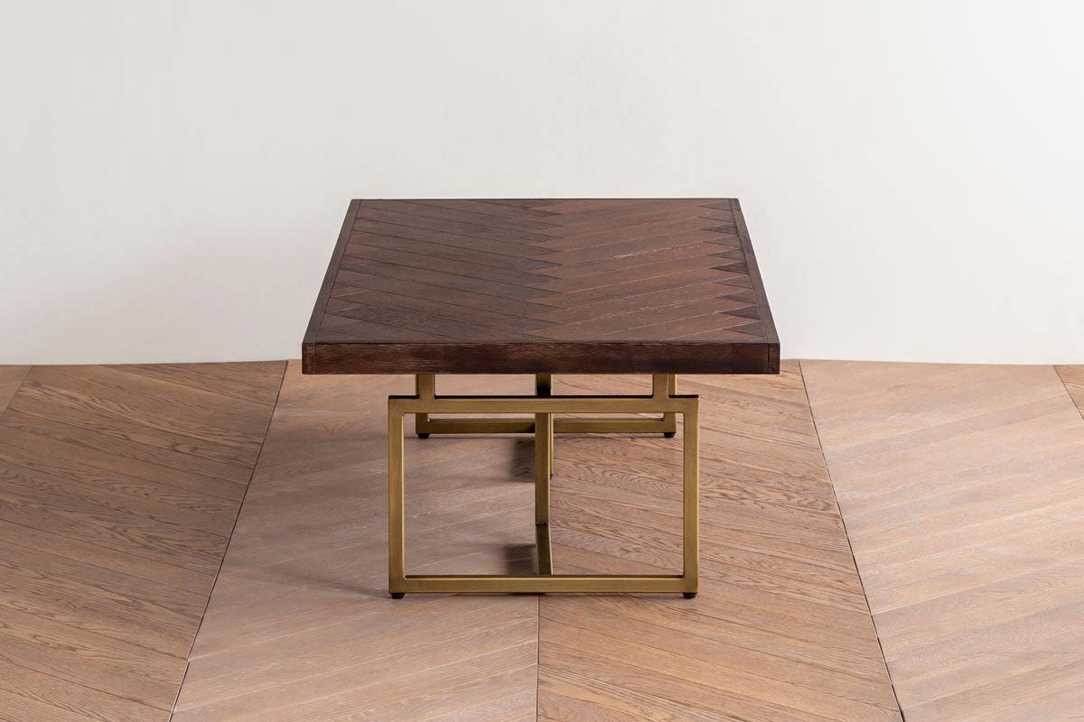 Herringbone Vintage Style Low Table – KANADEMONO