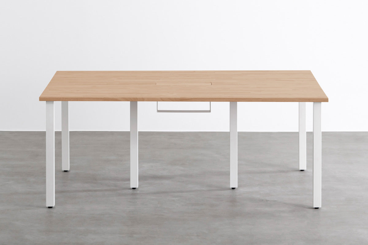 THE TABLE / ラバーウッド アッシュグレー × White Steel × W150 ...