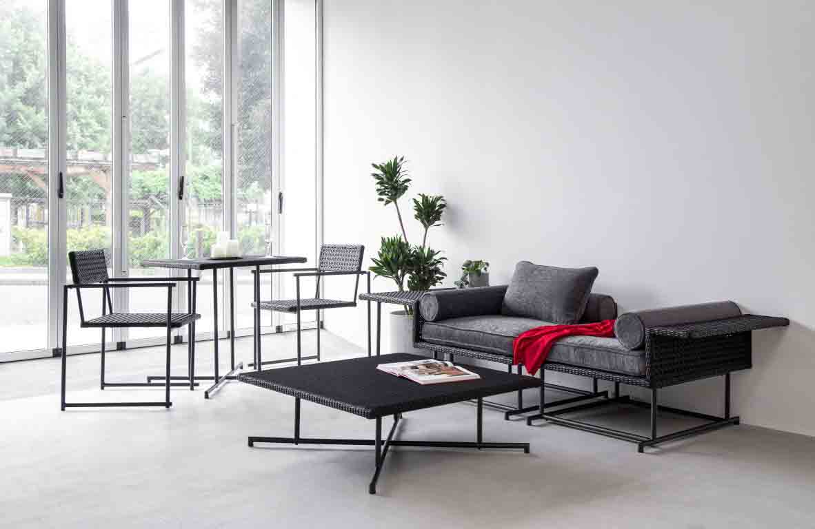 Outdoor Living Simple - Modern Single Sofa ＋Side Table – KANADEMONO