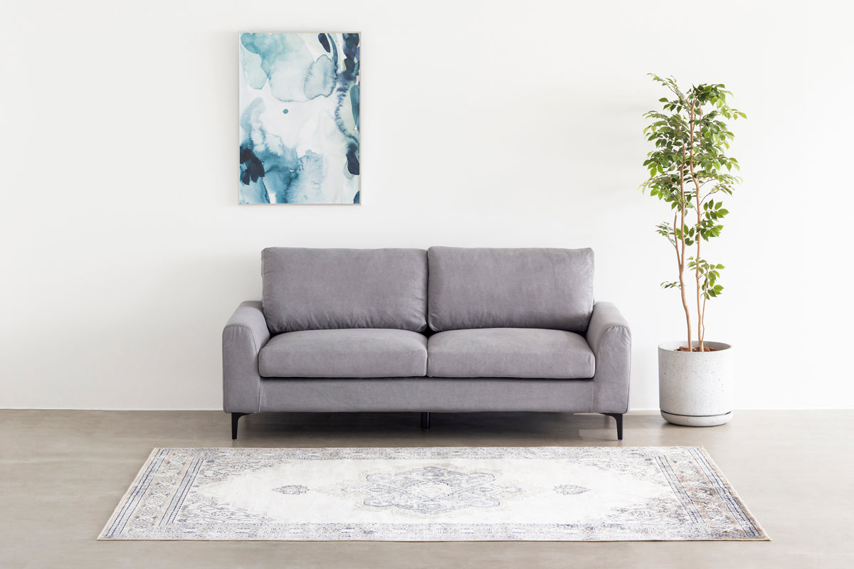 Stylish - Modern Fabric Sofa 2 seater Light gray – KANADEMONO