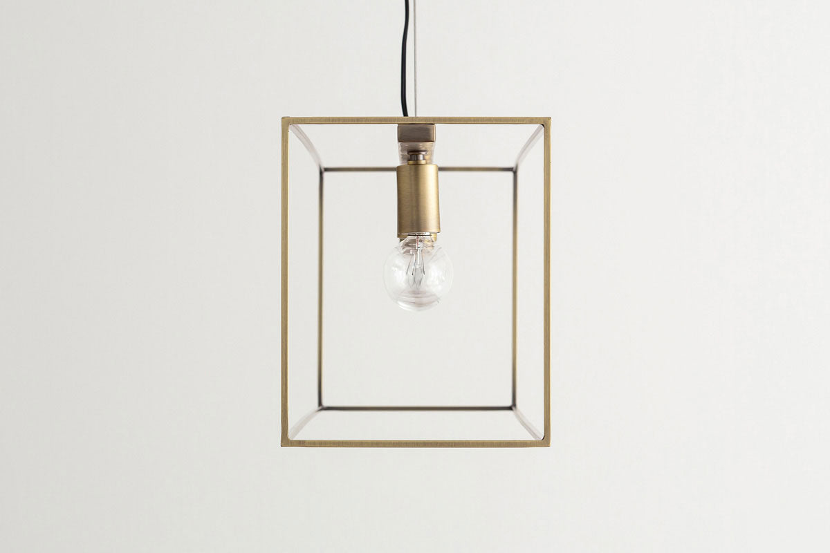 Gold Box Frame Pendant Light – KANADEMONO