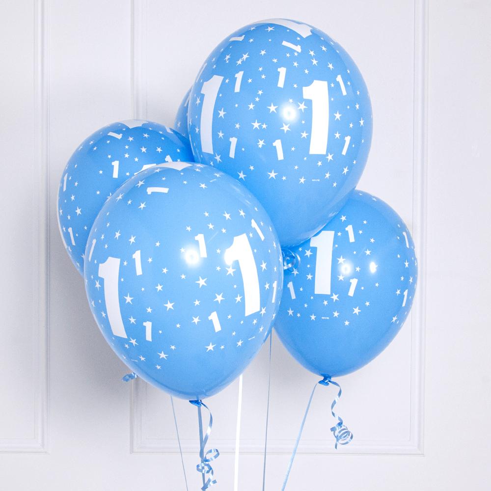 Click to view product details and reviews for 1st Birthday Boy Latex Party Balloons X5.