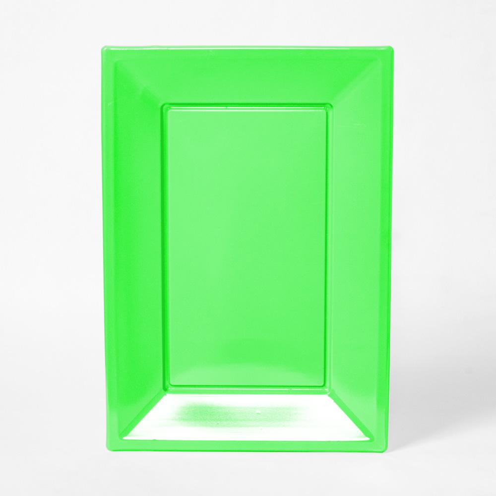 Click to view product details and reviews for Reusable Plastic Serving Trays Bright Green X3.