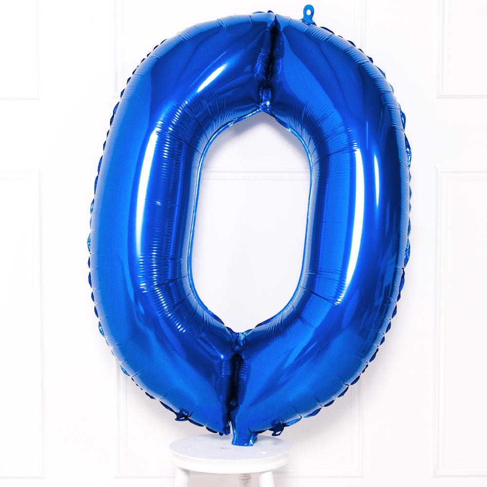 Supershape Blue 34 Helium Balloon Number 0