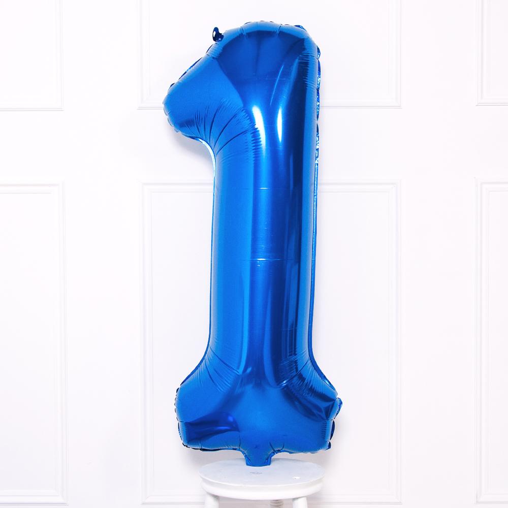 Click to view product details and reviews for Supershape Blue 34 Helium Balloon Number 1.