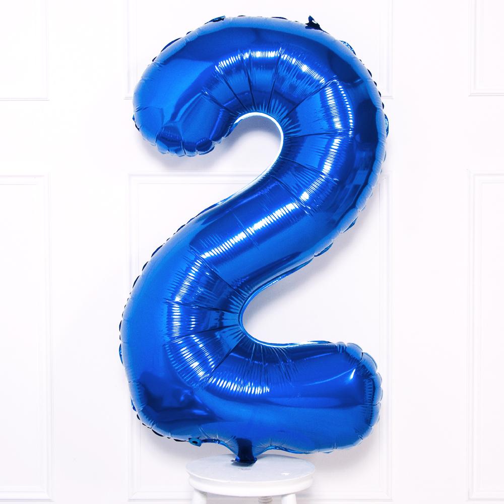 Click to view product details and reviews for Supershape Blue 34 Helium Balloon Number 2.