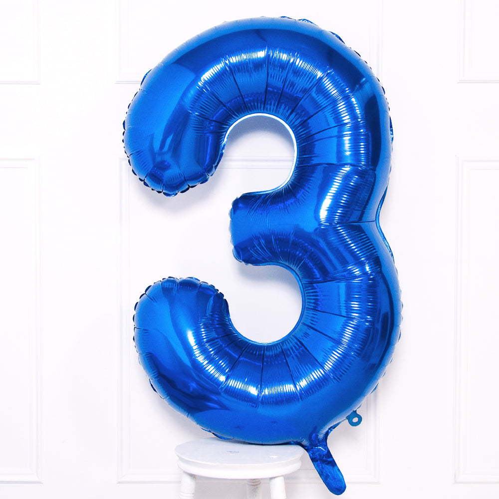 Click to view product details and reviews for Supershape Blue 34 Helium Balloon Number 3.