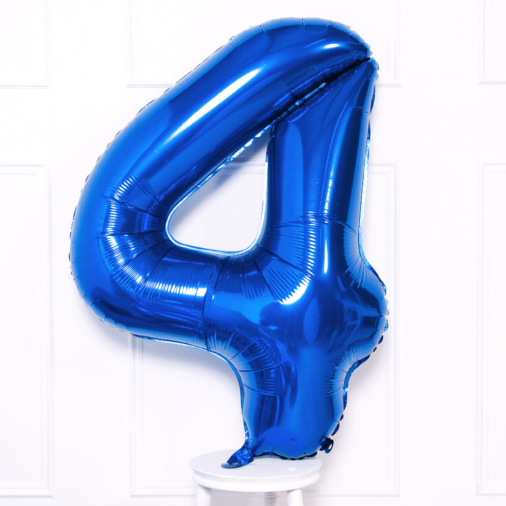Click to view product details and reviews for Supershape Blue 34 Helium Balloon Number 4.