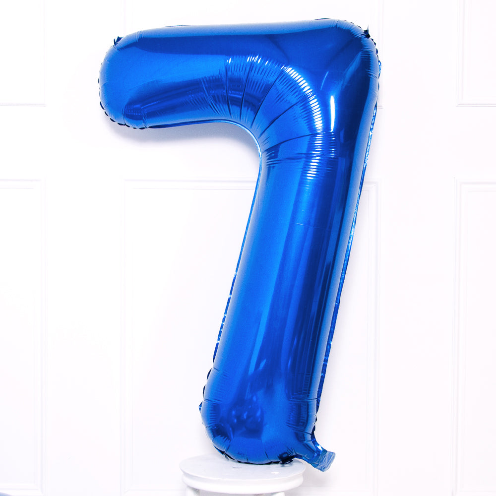 Click to view product details and reviews for Supershape Blue 34 Helium Balloon Number 7.