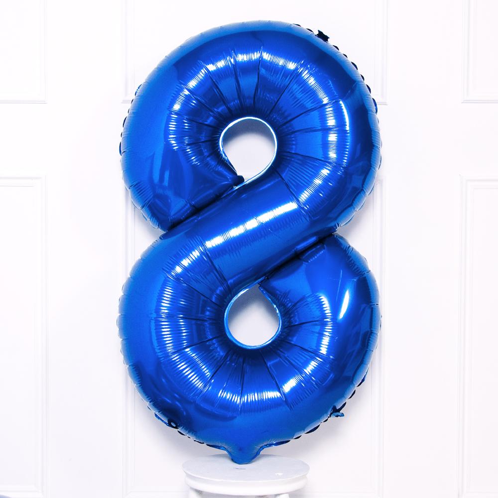Click to view product details and reviews for Supershape Blue 34 Helium Balloon Number 8.