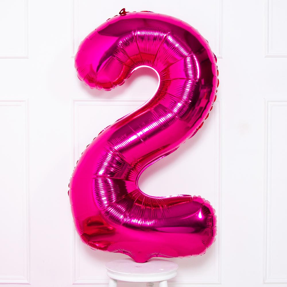 Click to view product details and reviews for Supershape Pink 34 Helium Balloon Number 2.