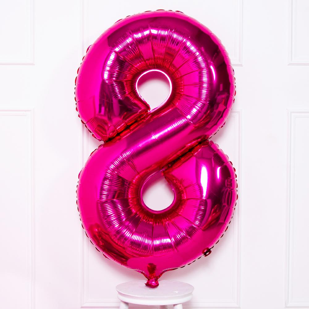 Click to view product details and reviews for Supershape Pink 34 Helium Balloon Number 8.