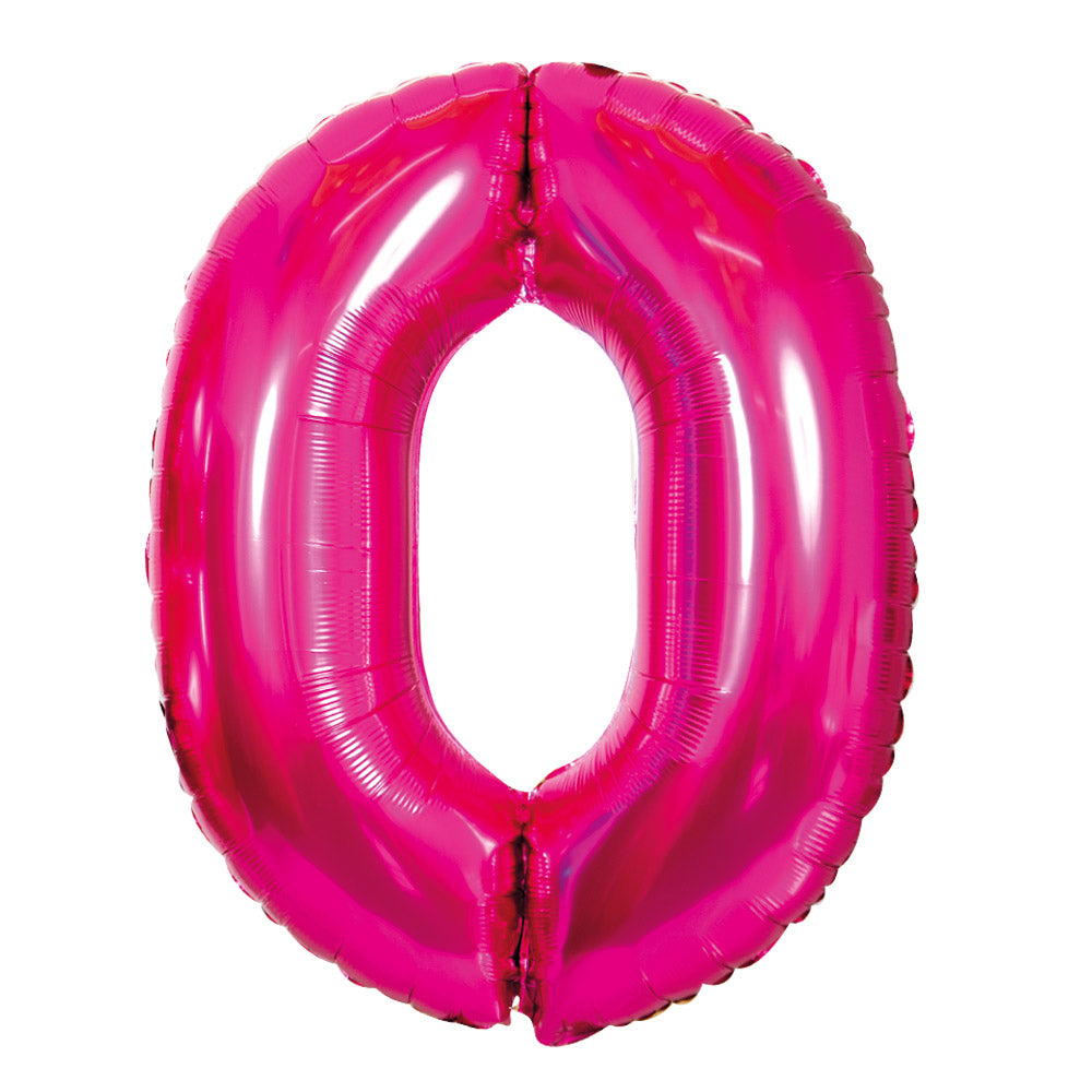 Supershape Pink 34 Helium Balloon Number 0