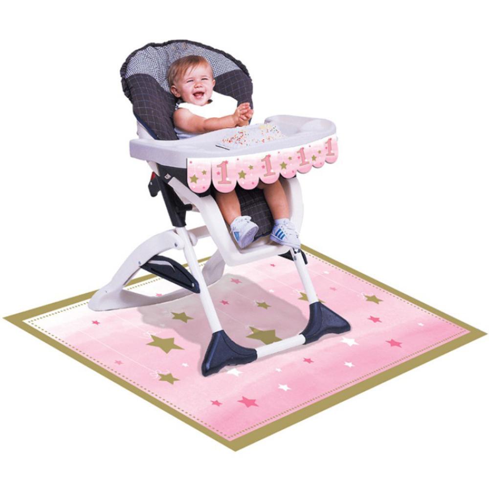Click to view product details and reviews for One Little Star Pink High Chair Kit.