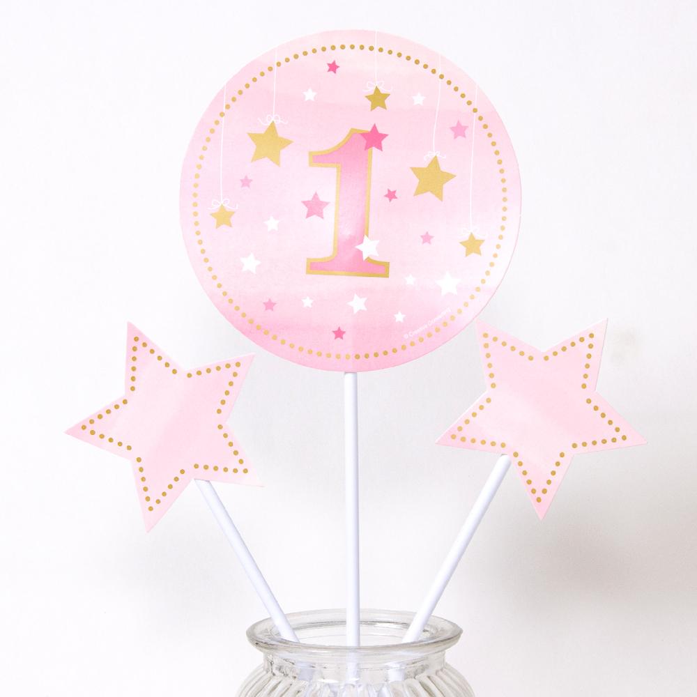 Click to view product details and reviews for One Little Star Pink Star Centrepiece X3.