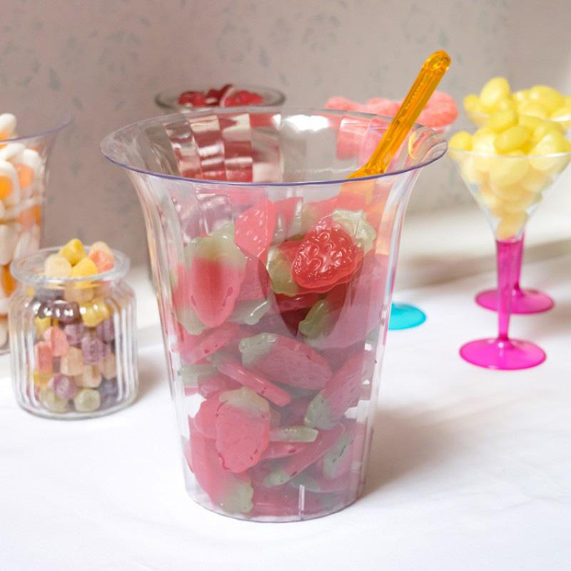 Click to view product details and reviews for Reusable Large Flared Plastic Party Jar.