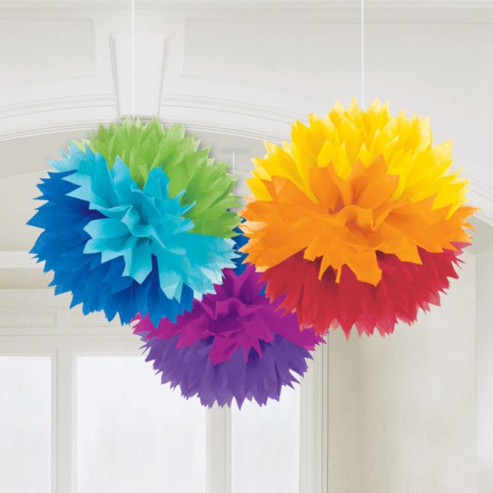 Click to view product details and reviews for Rainbow Paper Pom Poms X3.
