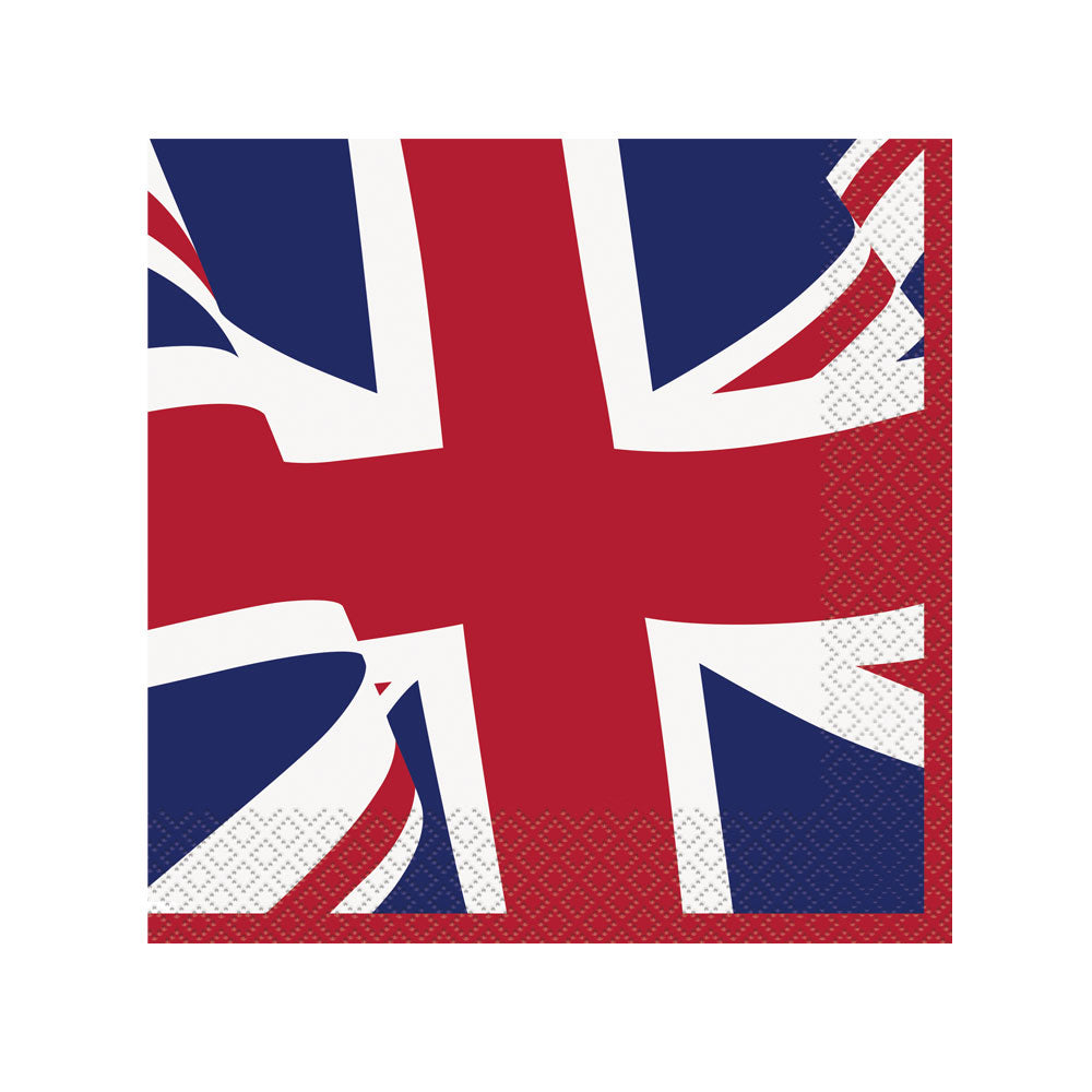 Click to view product details and reviews for Union Jack Paper Party Napkins X16.