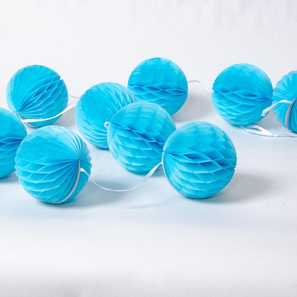 Click to view product details and reviews for Honeycomb Garland Pale Blue.